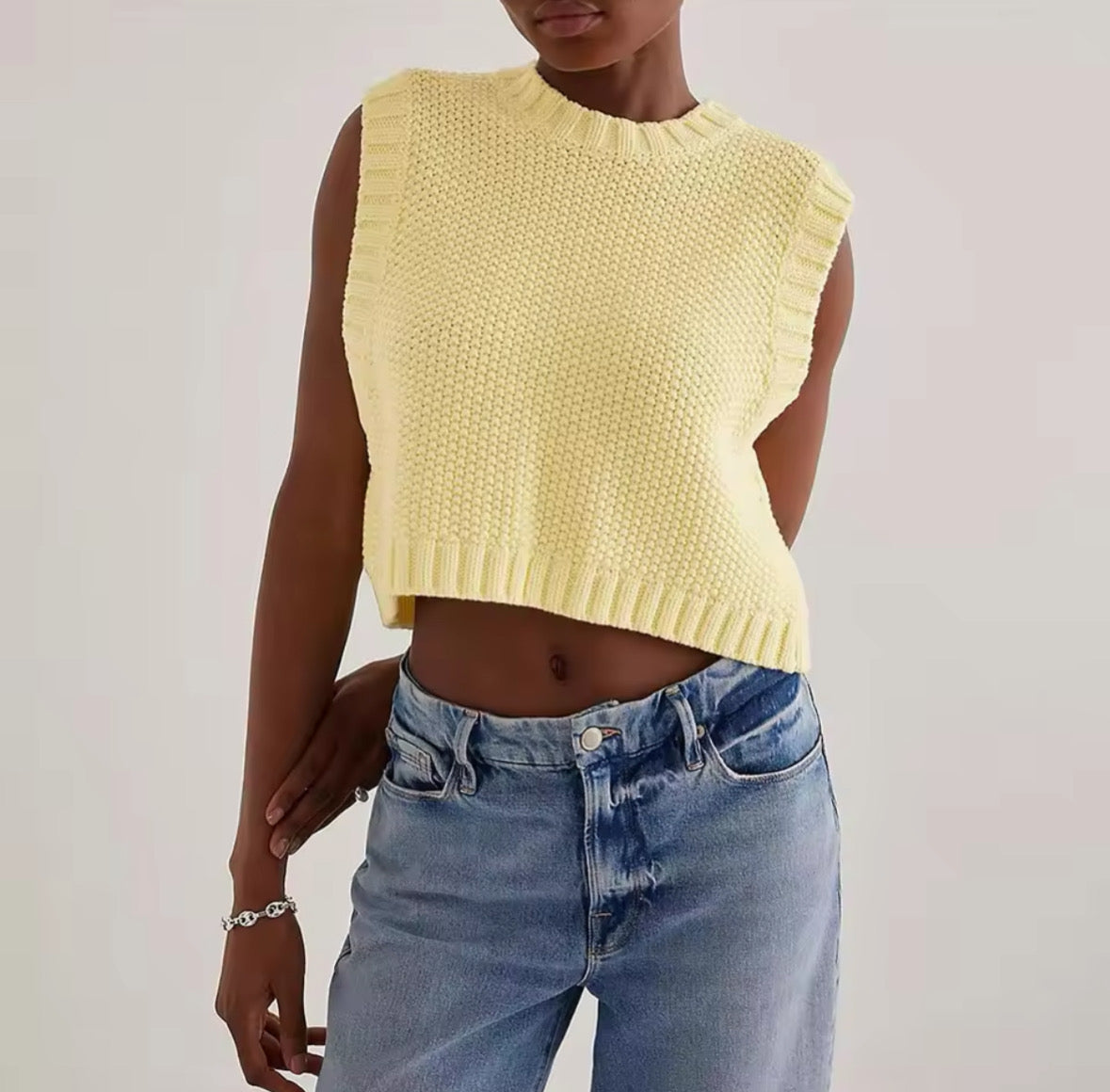 YELLOW BACKLESS Top