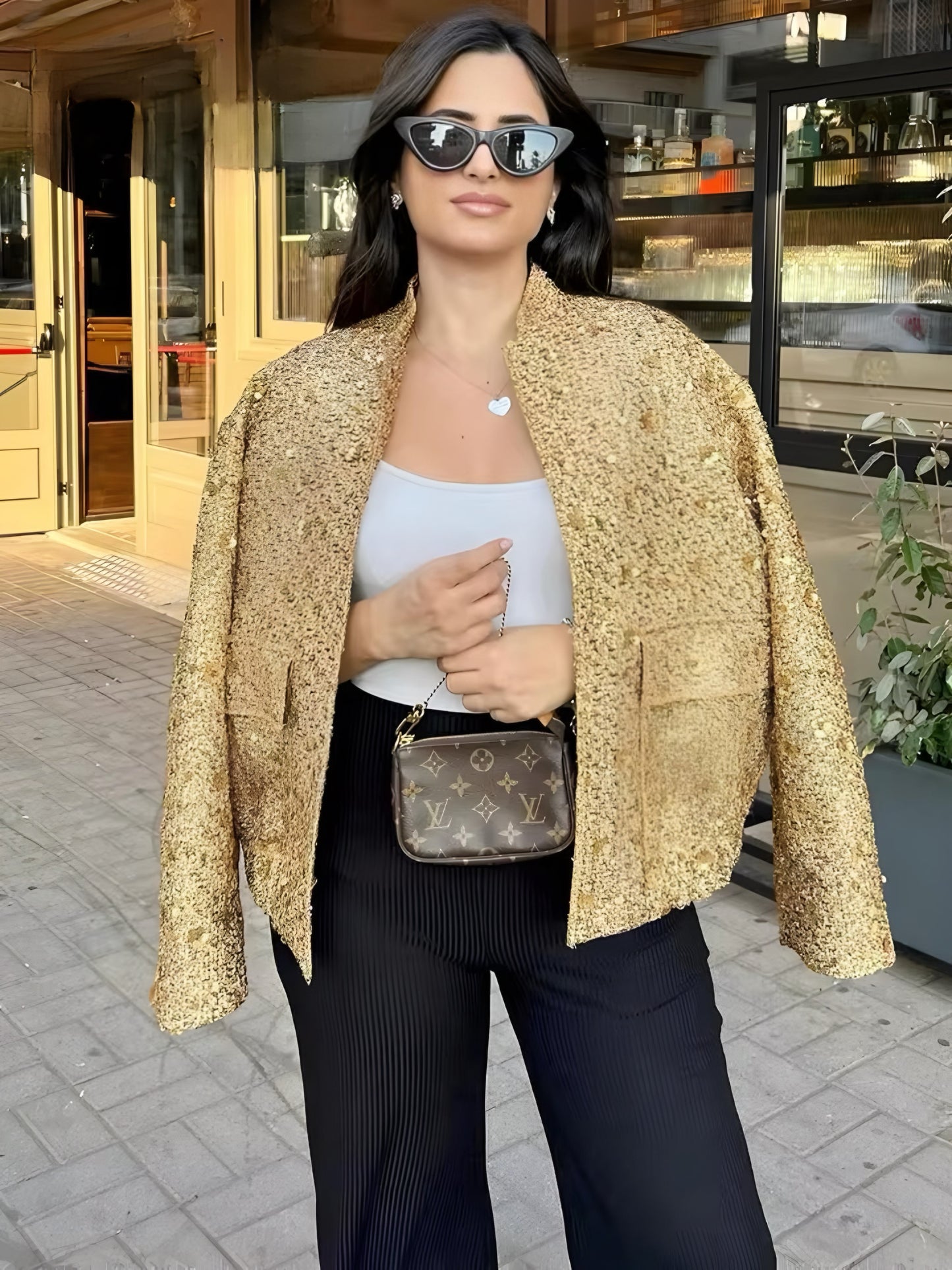 GOLD PAILLETTEN Jacke