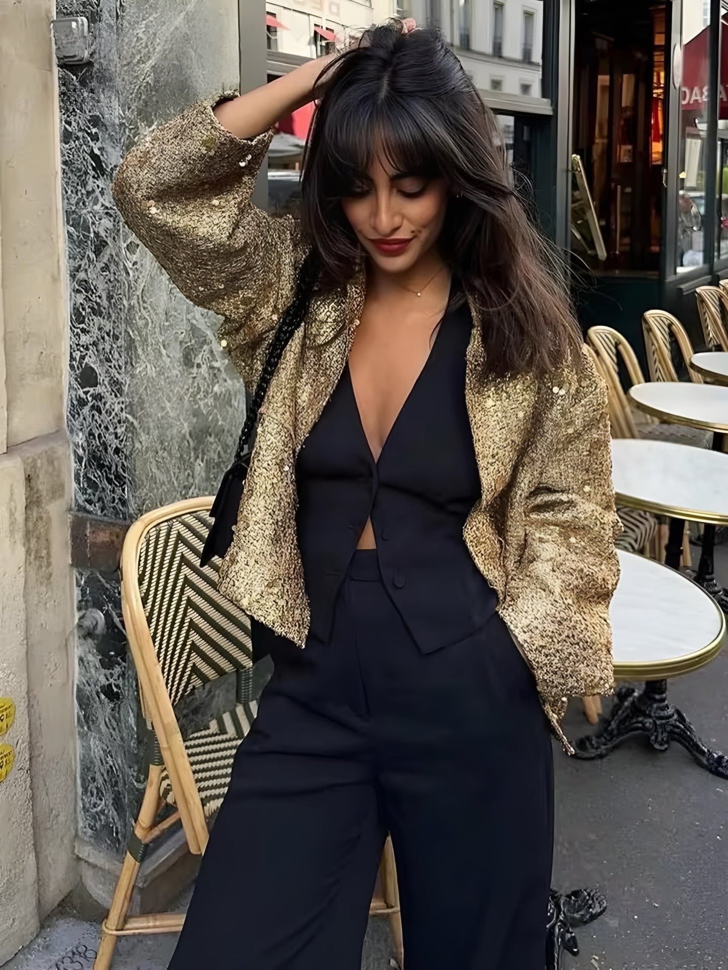 GOLD PAILLETTEN Jacke